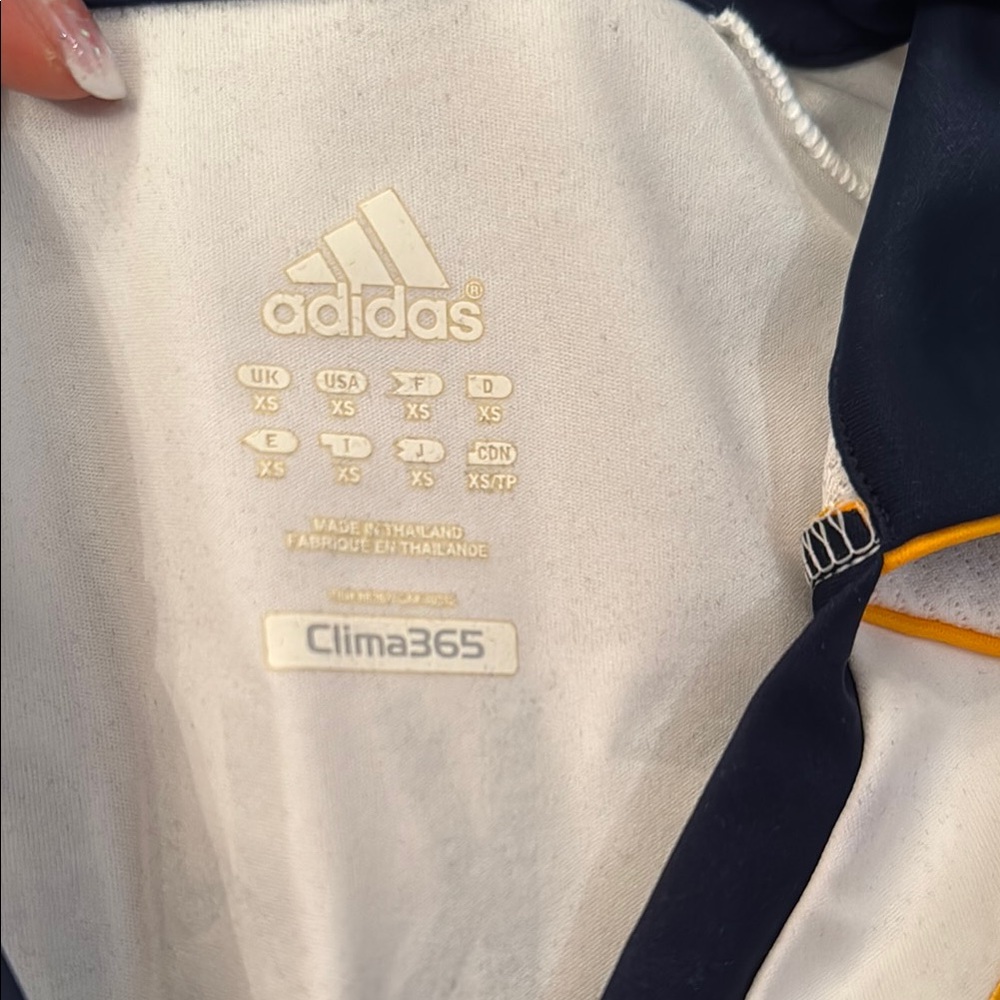 Adidas White and Navy Beckham LA Galaxy Jersey XS - Picture 3 of 7